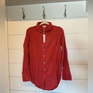 NWT Anthropologie Sundry Oversized Button Down Shirt Medium